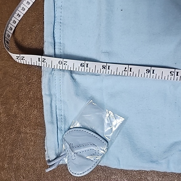 EW VINTAGE Juicy Couture Baby Blue Drawstring Dust Bags with Leather Hearts - Picture 6 of 6